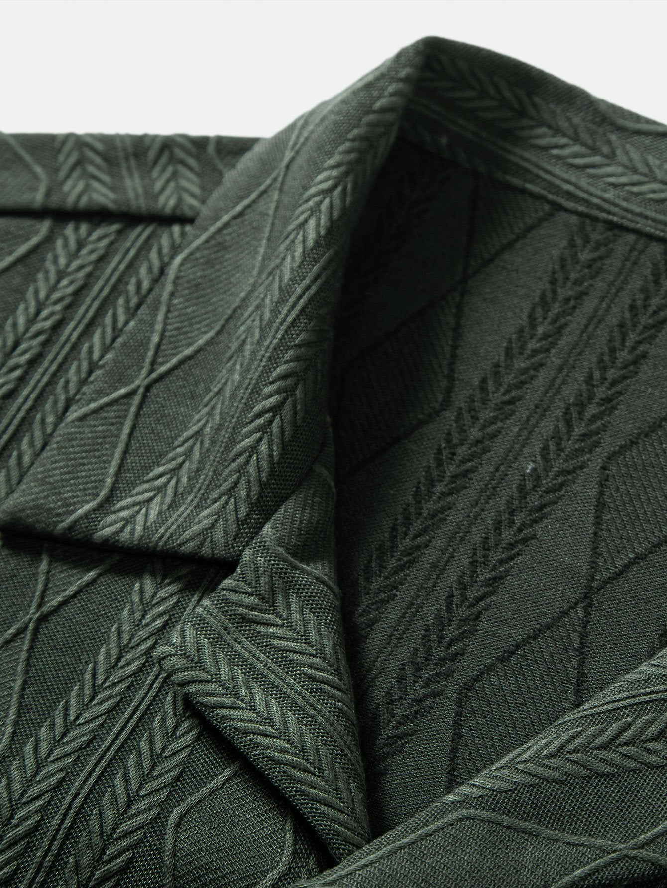 Camisa tejidoted Geometric Rhombus Jacquard Cuban