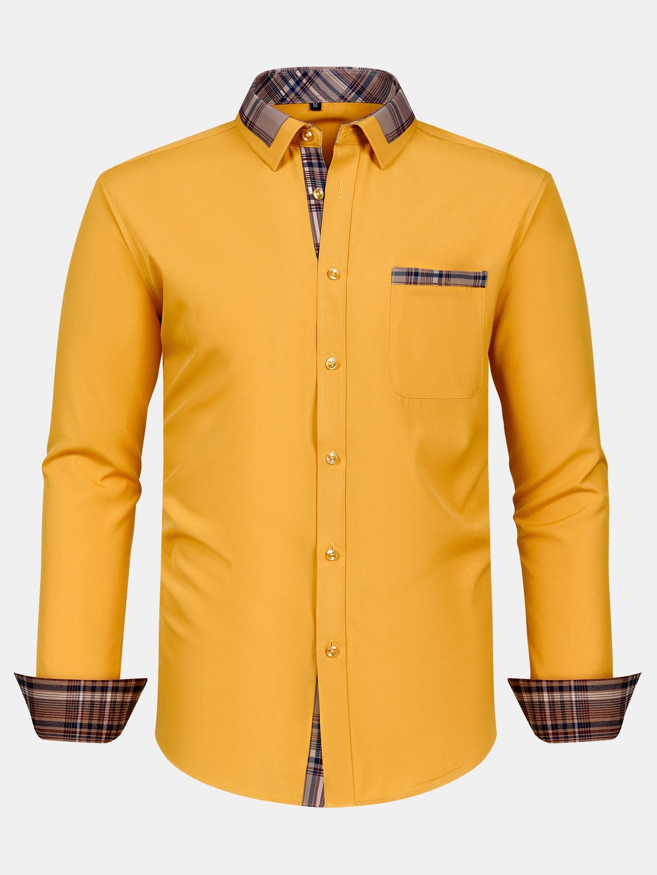 Camisa a cuadros Panel Button Up