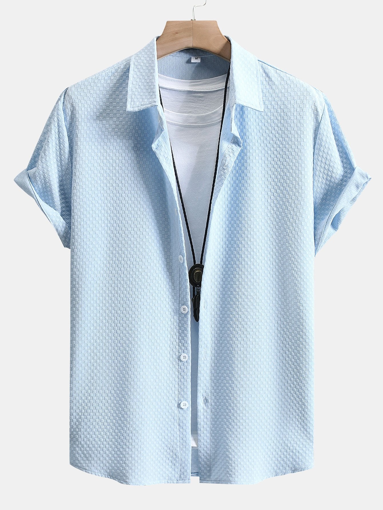 Camisa Checkerboard Jacquard Button Up