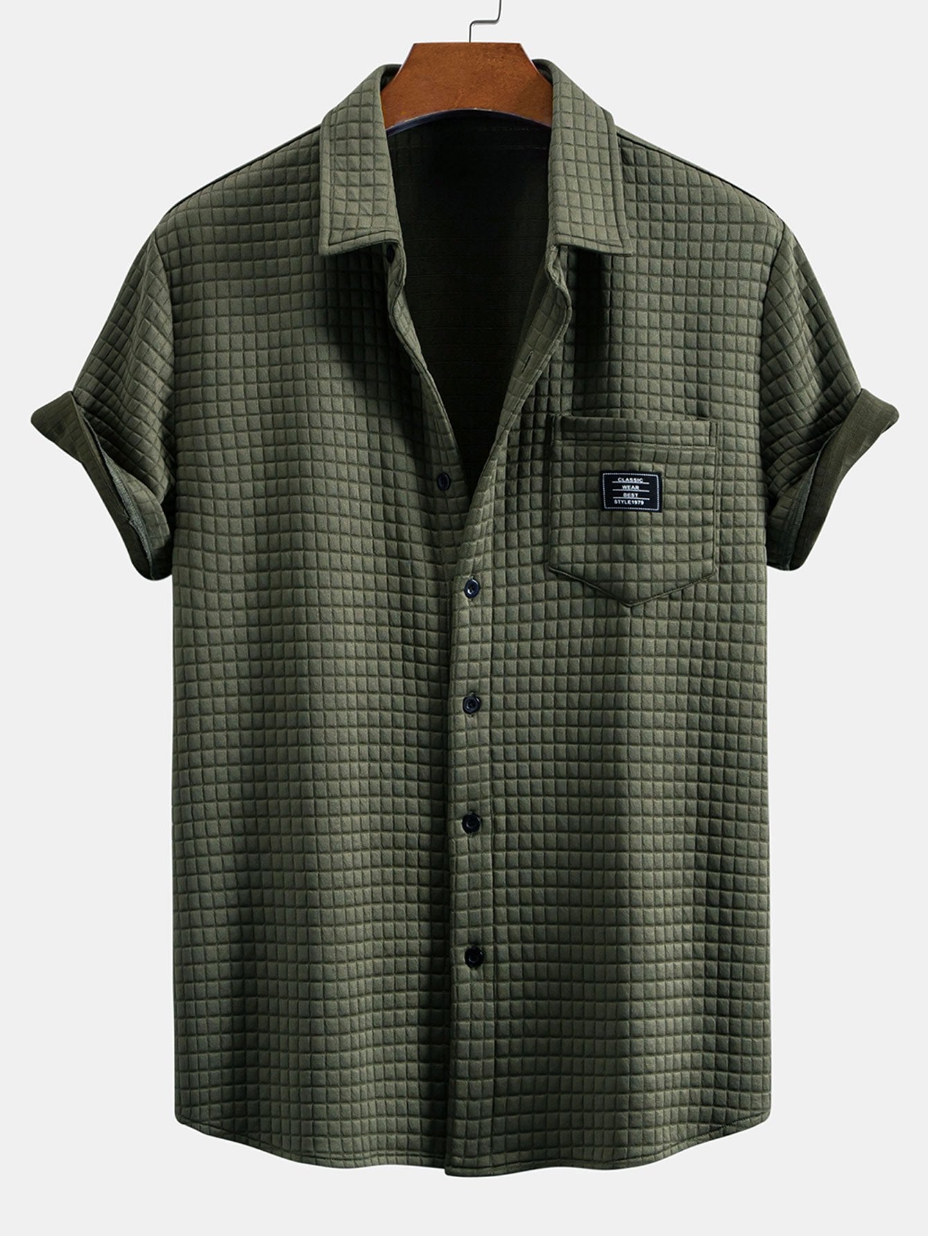 Camisa de manga corta Waffle