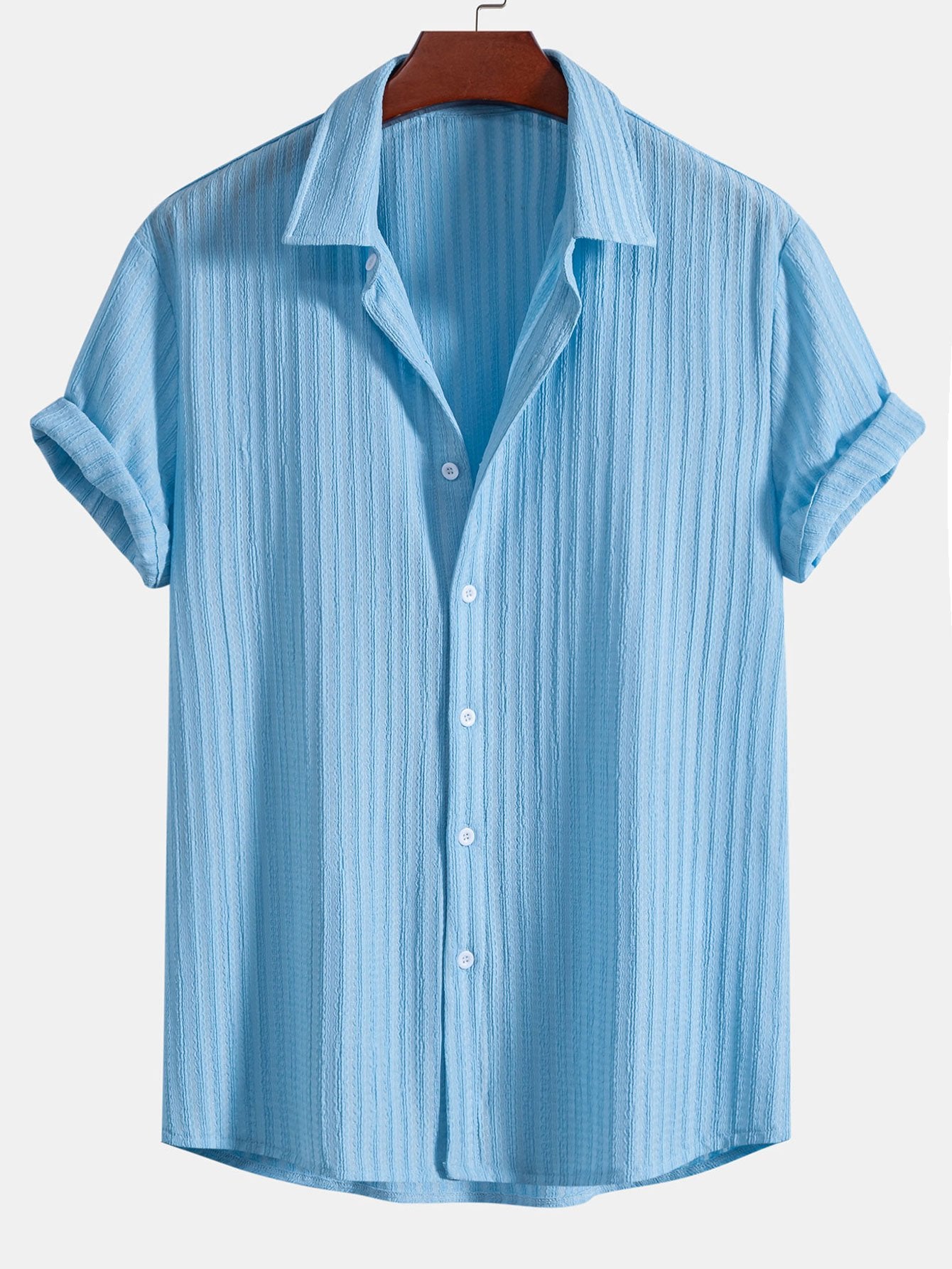 Camisa rayas Jacquard Button Up