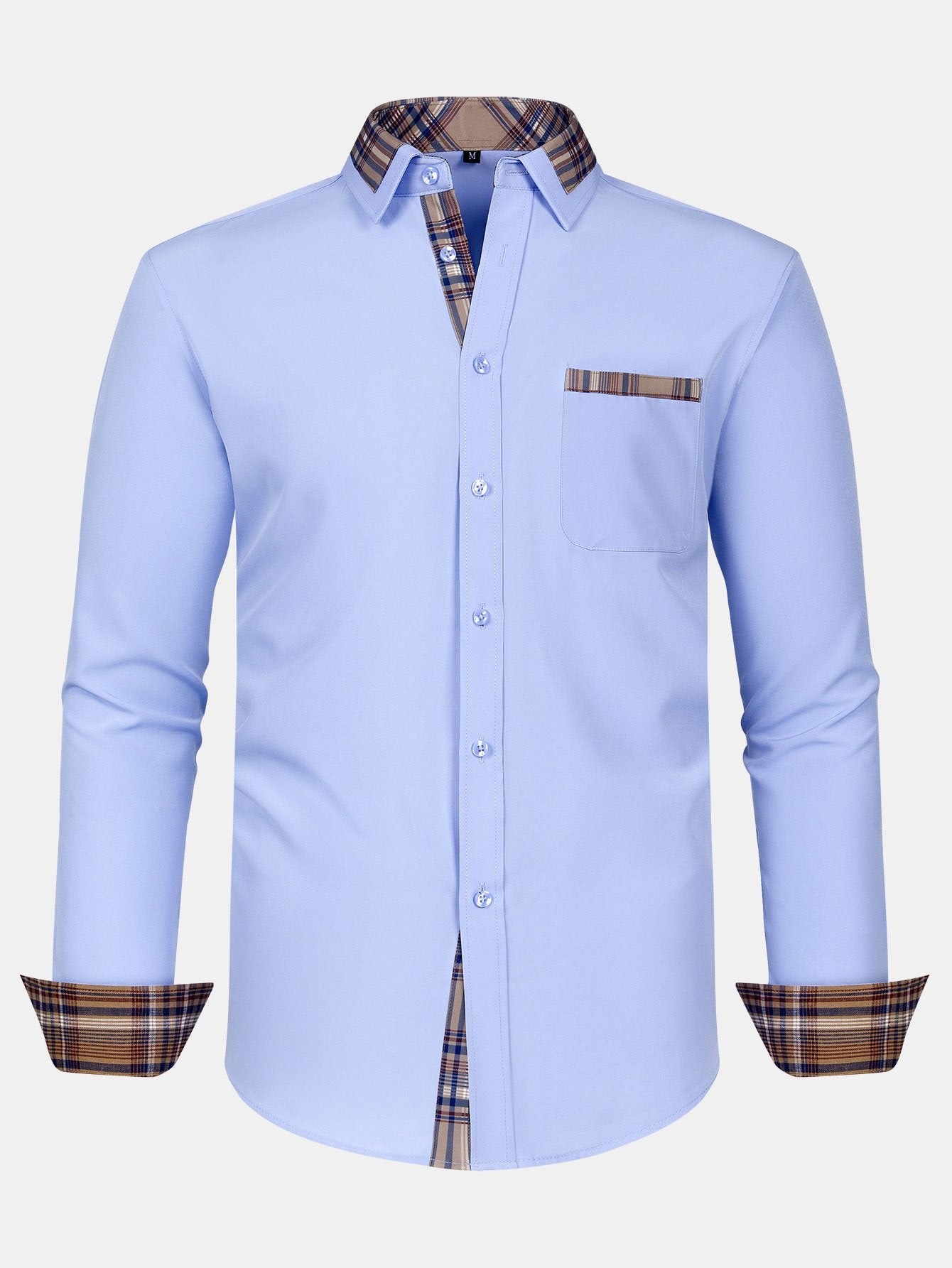 Camisa a cuadros Panel Button Up