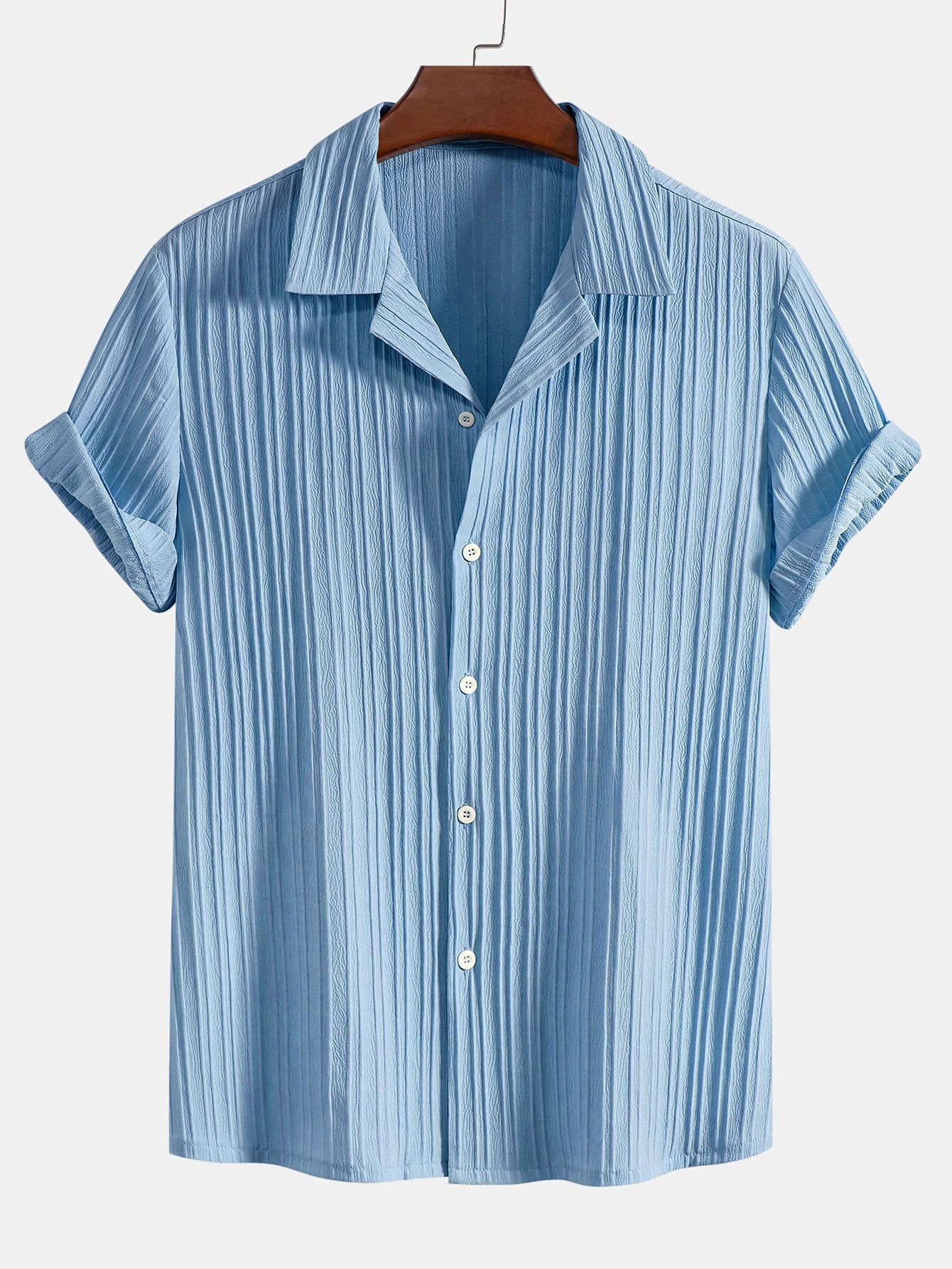 Camisa a rayas Jacquard Cuban Collar