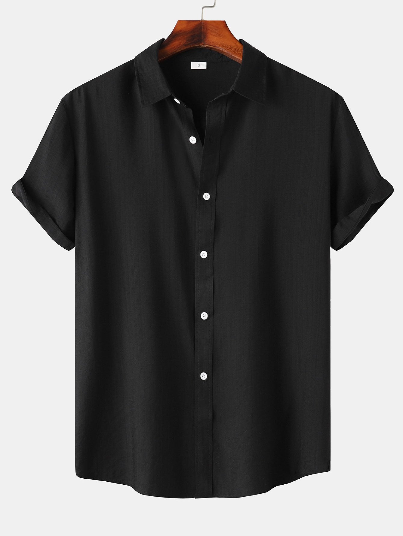 Camisa de manga corta Textured Button Up