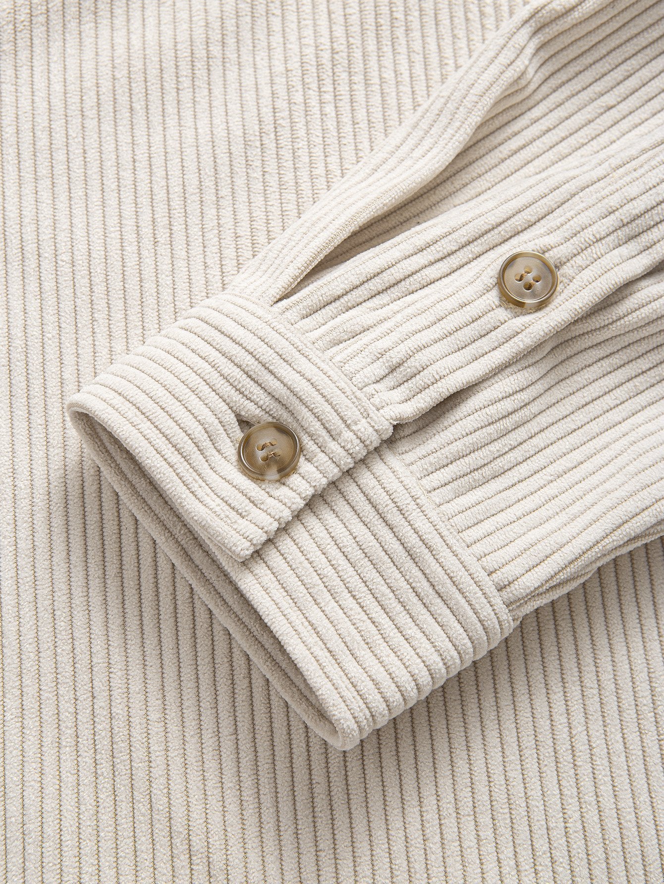 Camisa Corduroy Stand Collar