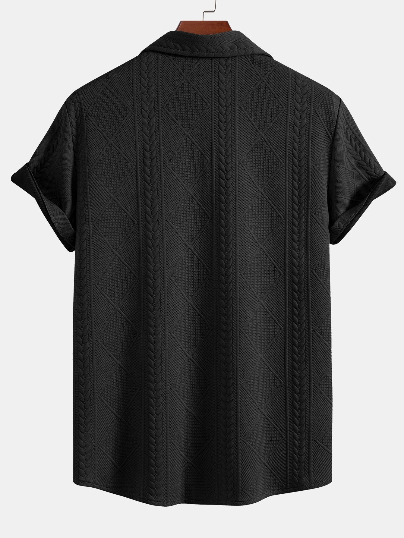 Camisa Geometric Jacquard Button Up