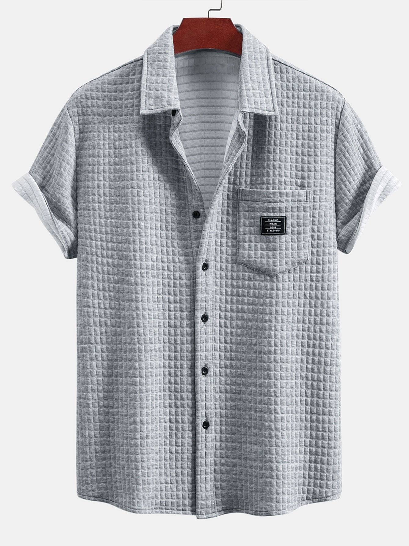 Camisa de manga corta Waffle