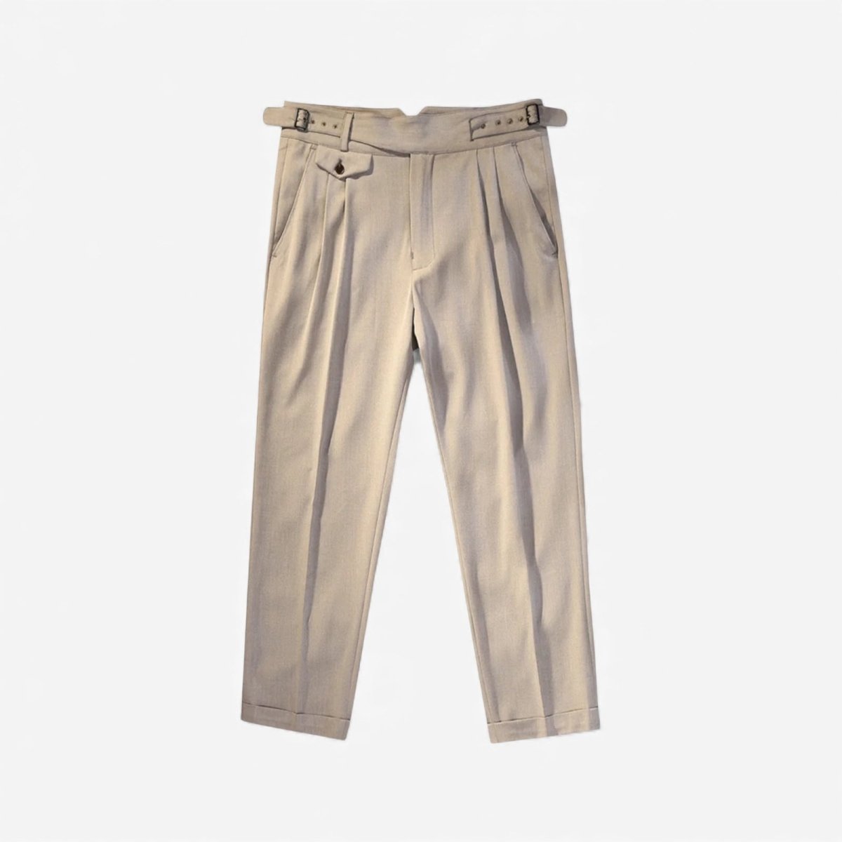 Pantalón Khaki herringbone pattern tapered