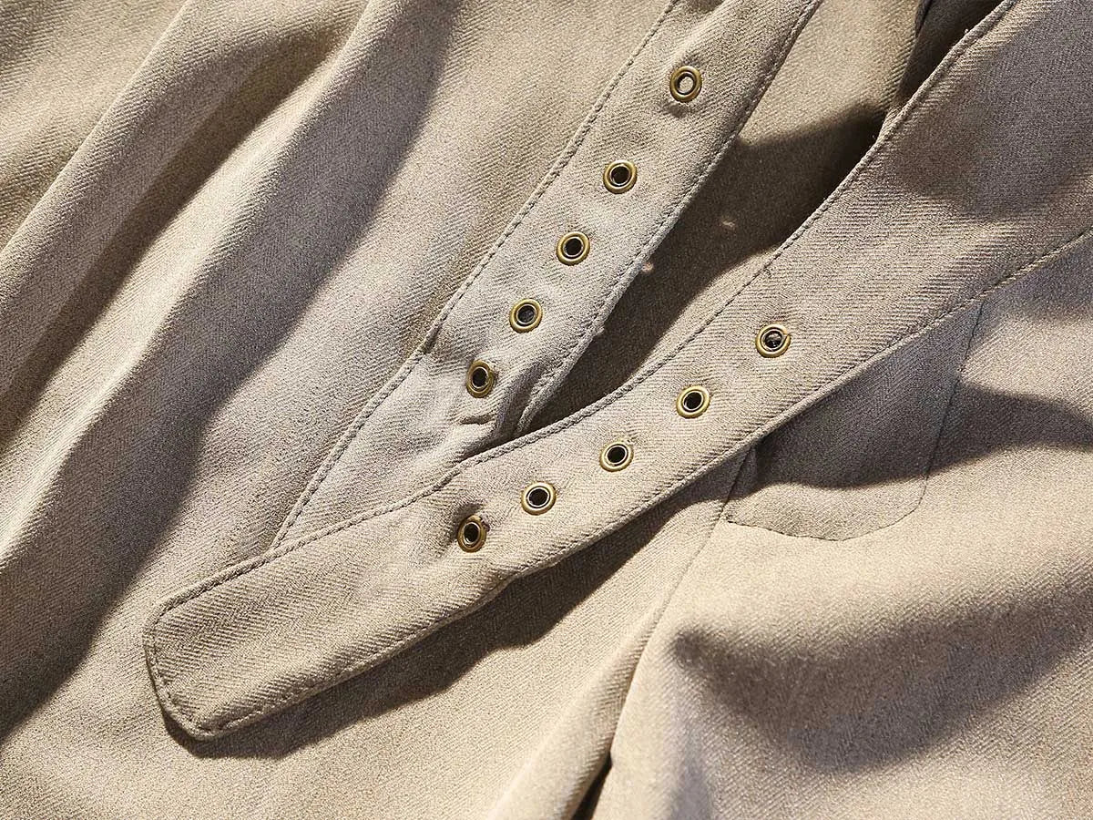 Pantalón Khaki herringbone pattern tapered