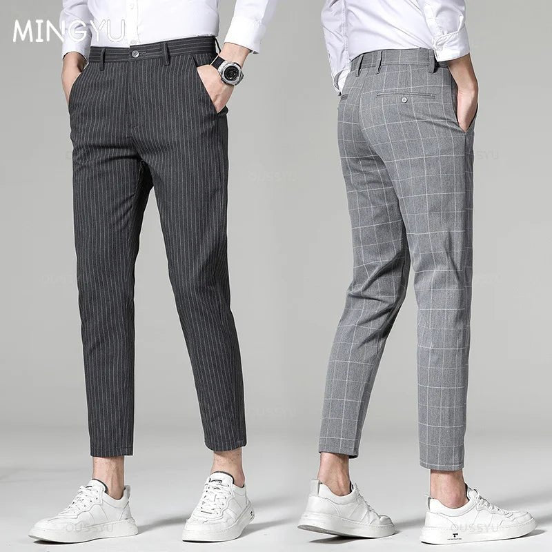 Pantalón Korean formal checked