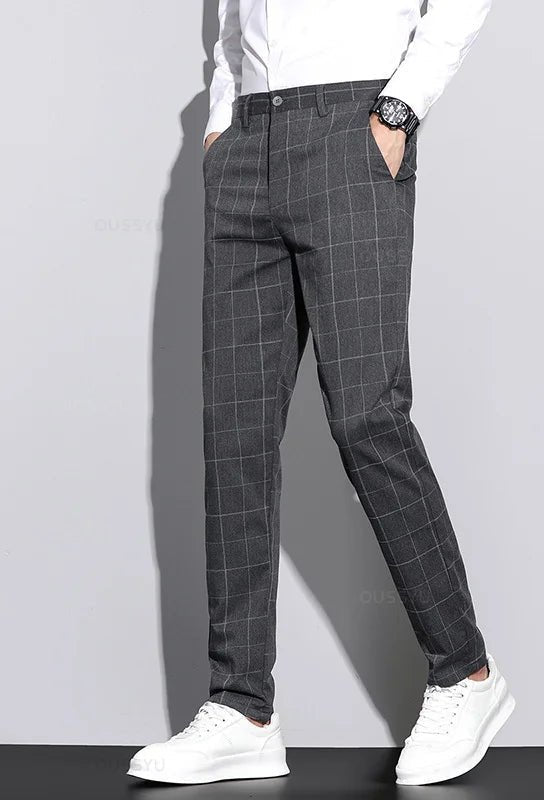 Pantalón Korean formal checked