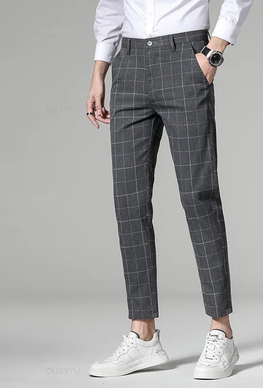 Pantalón Korean formal checked