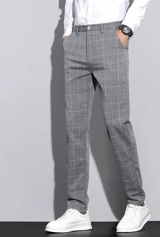 Pantalón Korean formal checked