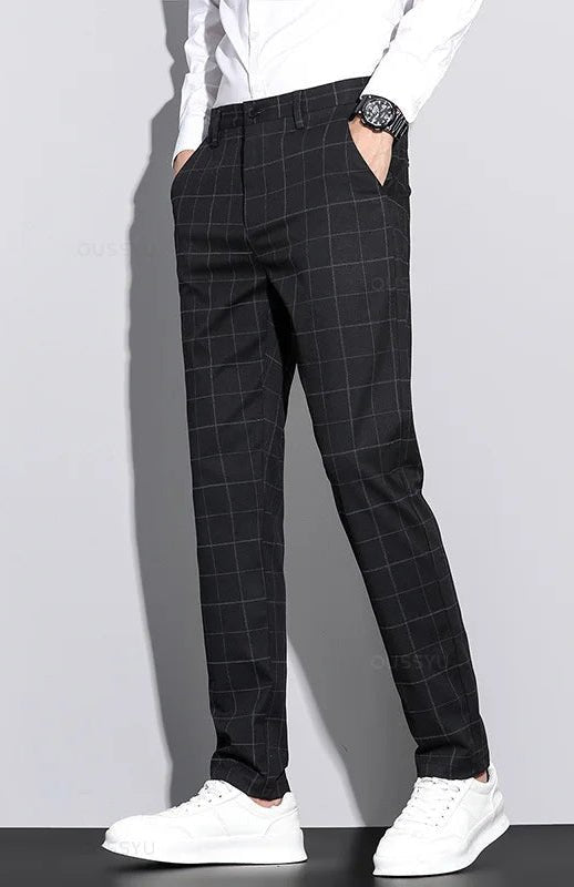 Pantalón Korean formal checked