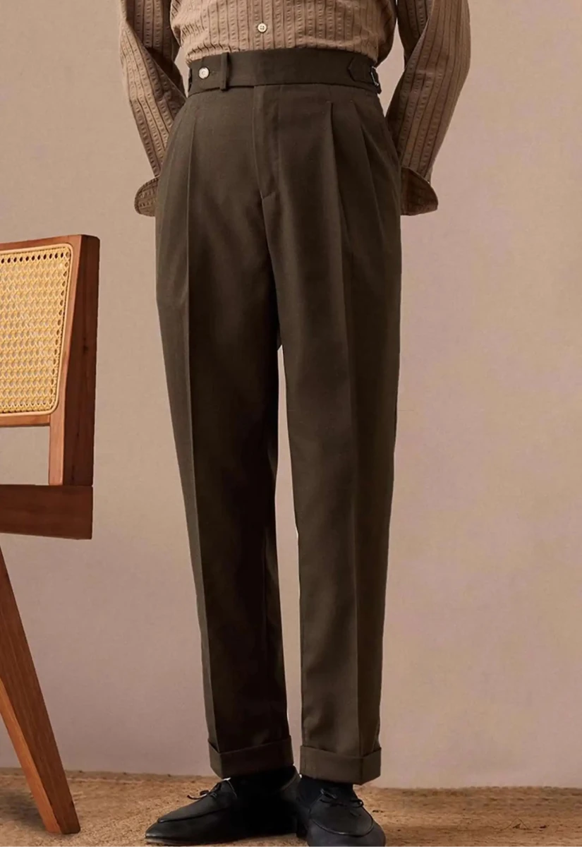 De lino italian gentleman trousers
