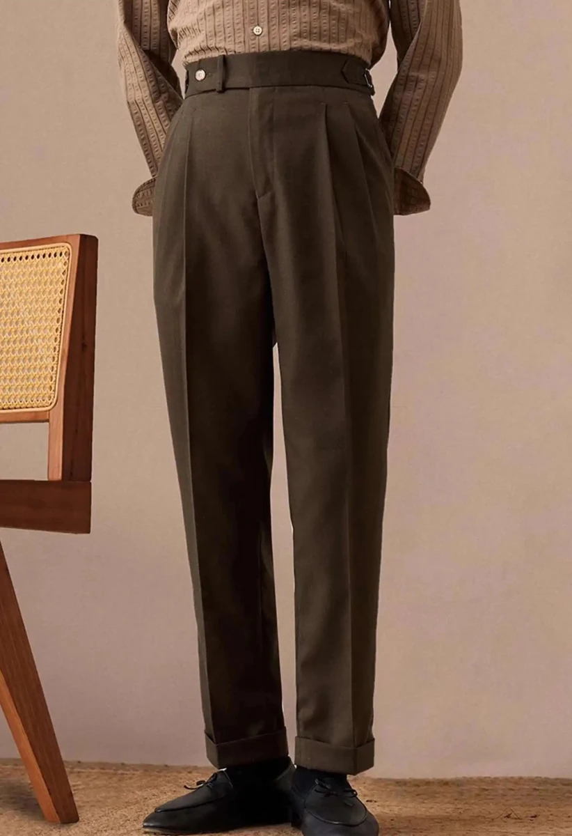 De lino italian gentleman trousers