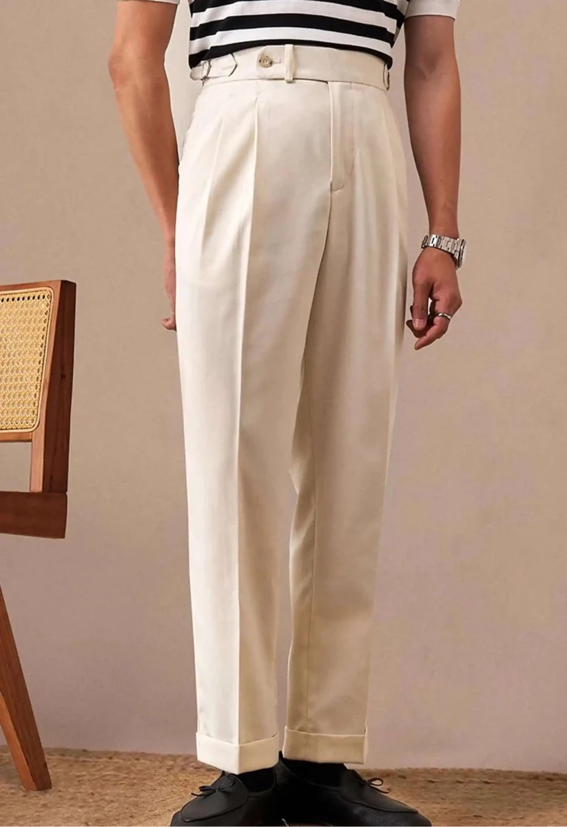 De lino italian gentleman trousers