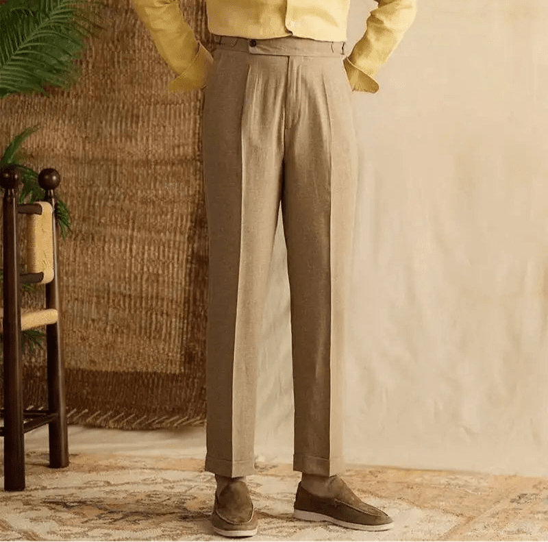 Pantalón Lyocell de algodón high-waist elegant