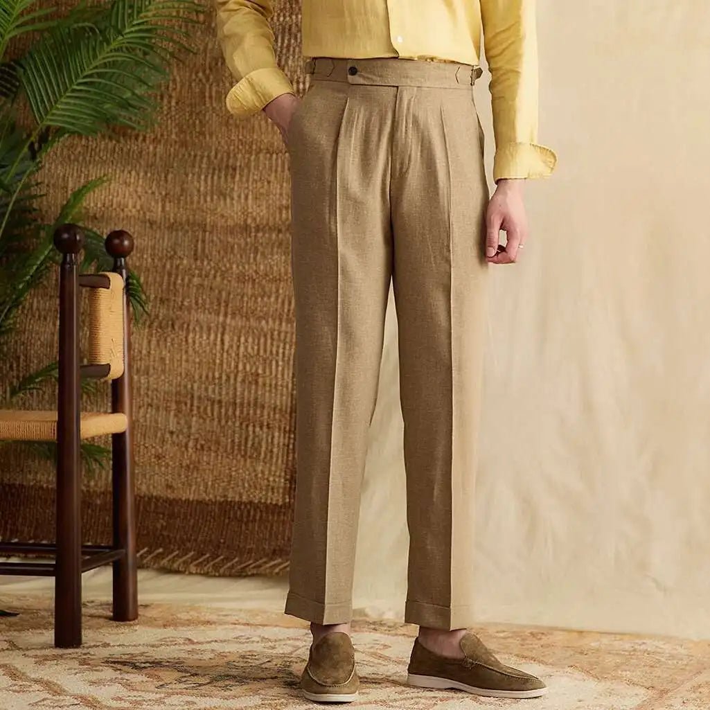 Pantalón Lyocell de algodón high-waist elegant