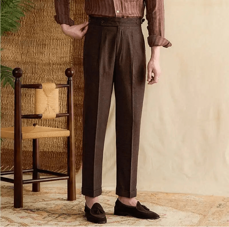 Pantalón Lyocell de algodón high-waist elegant