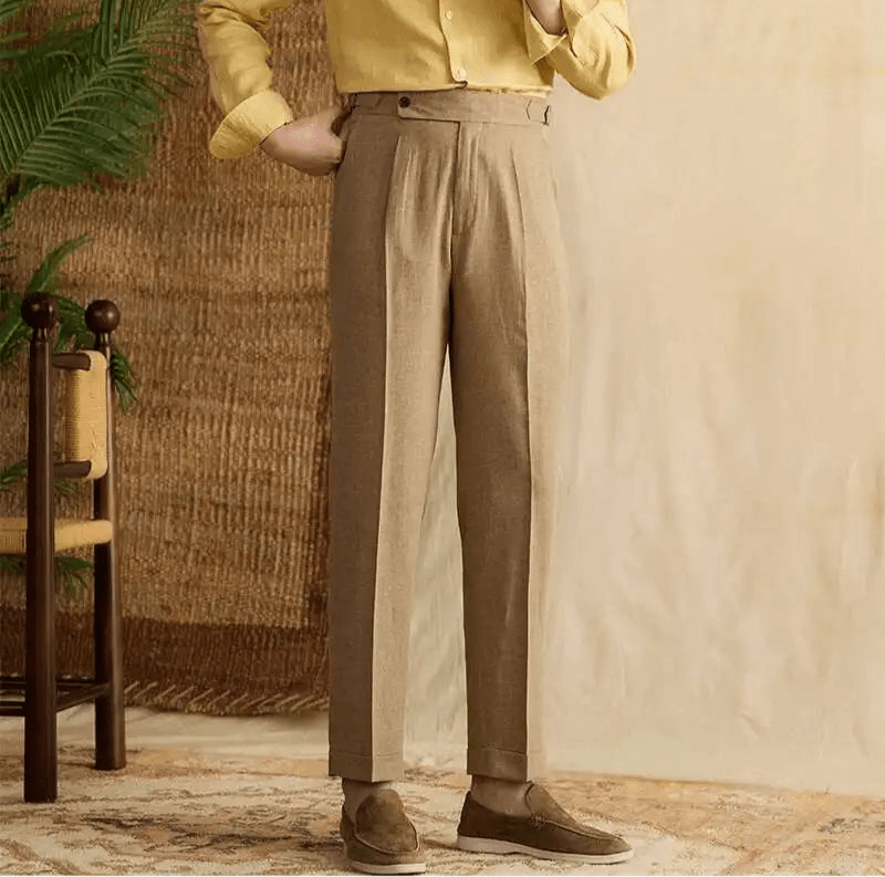 Pantalón Lyocell de algodón high-waist elegant