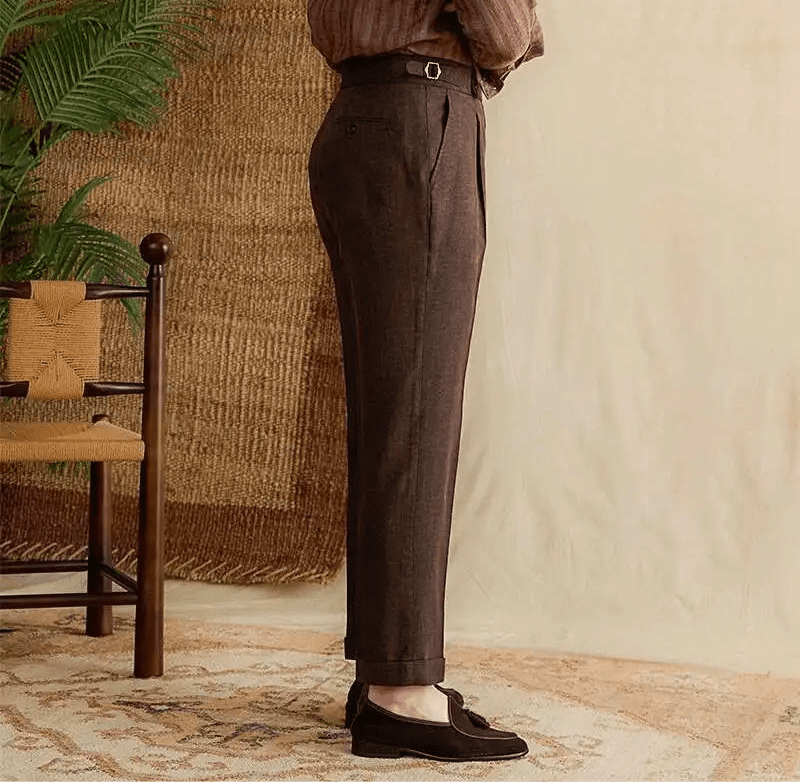 Pantalón Lyocell de algodón high-waist elegant