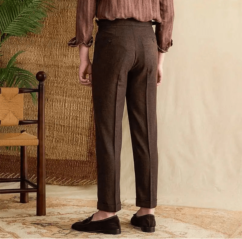 Pantalón Lyocell de algodón high-waist elegant