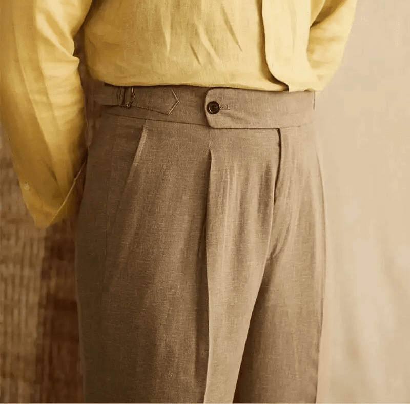 Pantalón Lyocell de algodón high-waist elegant