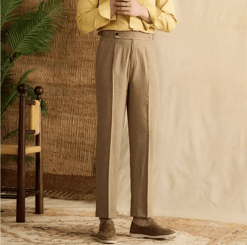 Pantalón Lyocell de algodón high-waist elegant