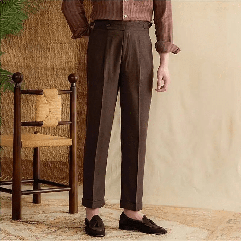 Pantalón Lyocell de algodón high-waist elegant