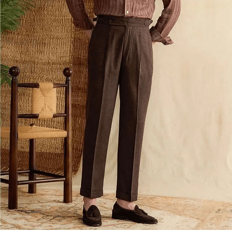 Pantalón Lyocell de algodón high-waist elegant