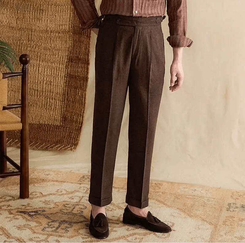 Pantalón Lyocell de algodón high-waist elegant