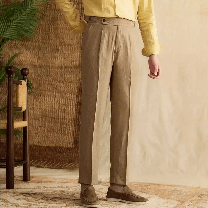 Pantalón Lyocell de algodón high-waist elegant