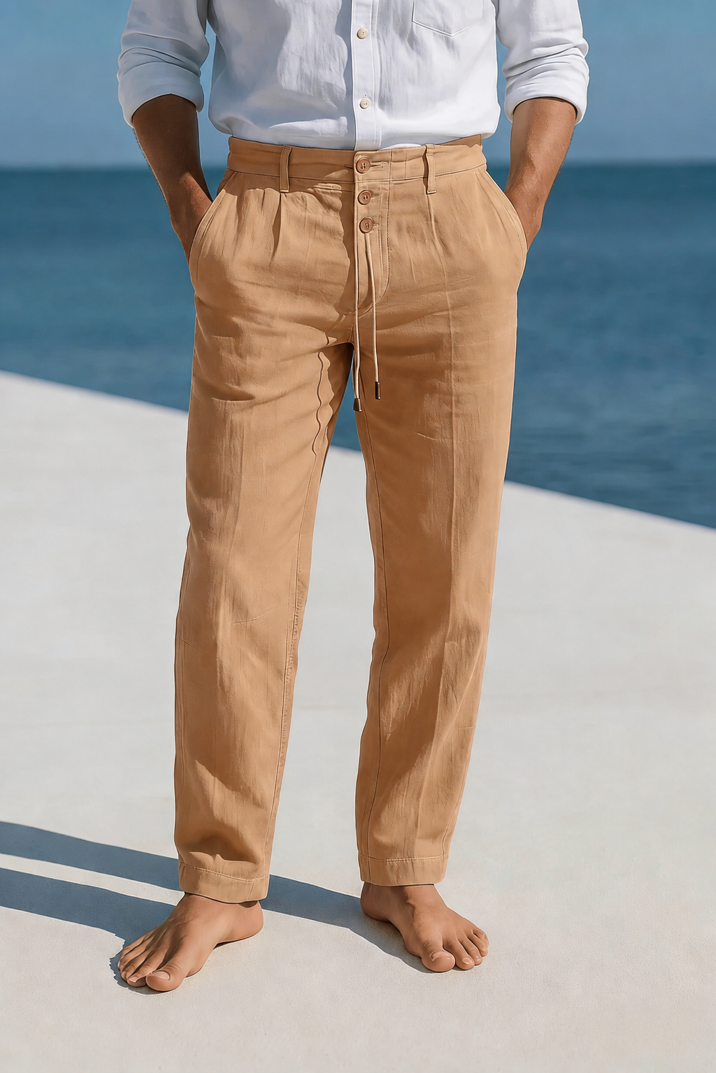 Pantalón casual de lino para hombre