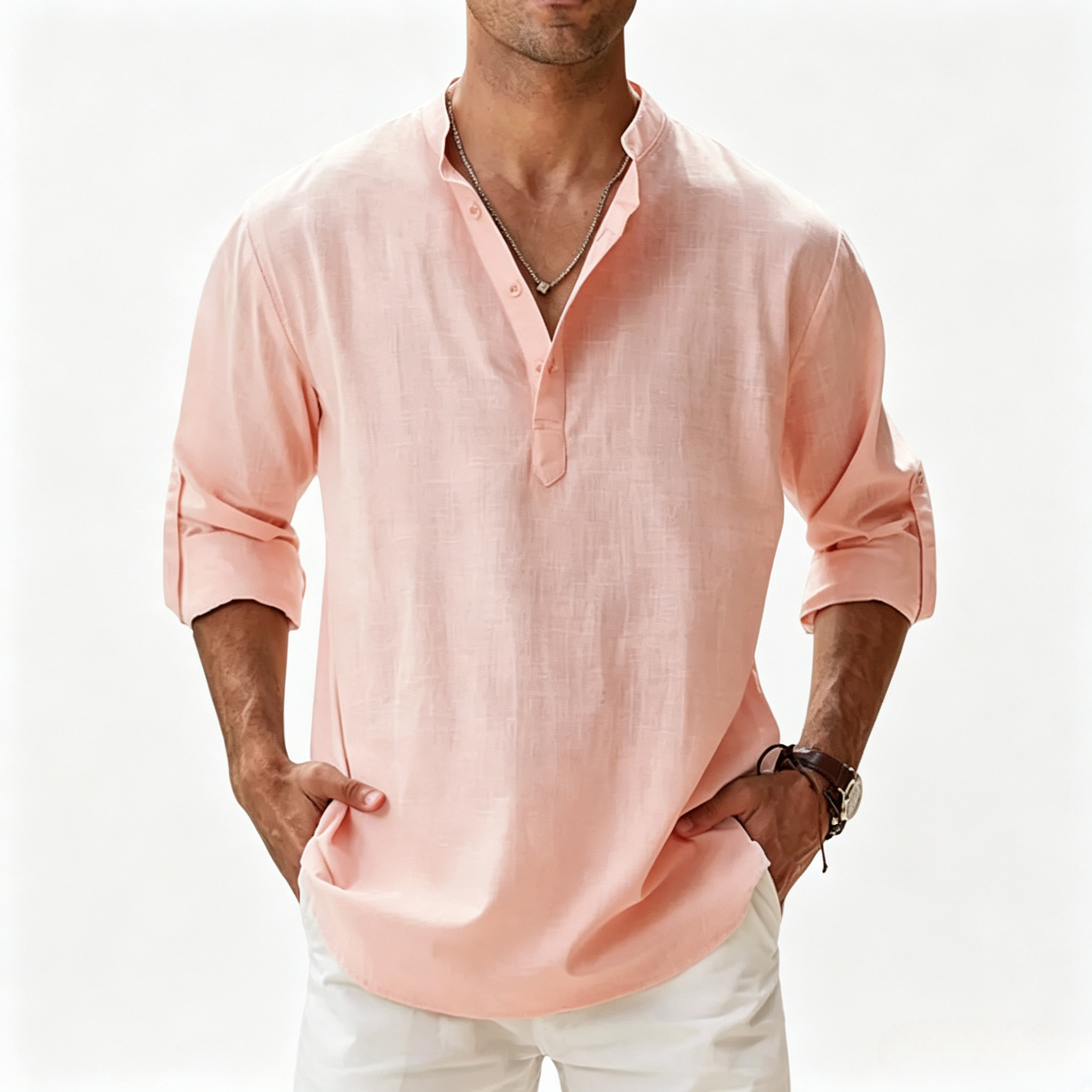 Camisa Coastal de lino para hombre