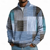 Sudadera geométrico a cuadros Waffle para hombre