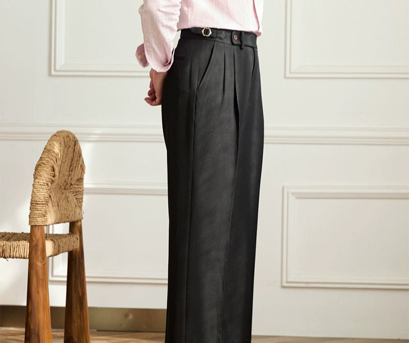 Pantalón Non-ironing wide leg high-waist elegant