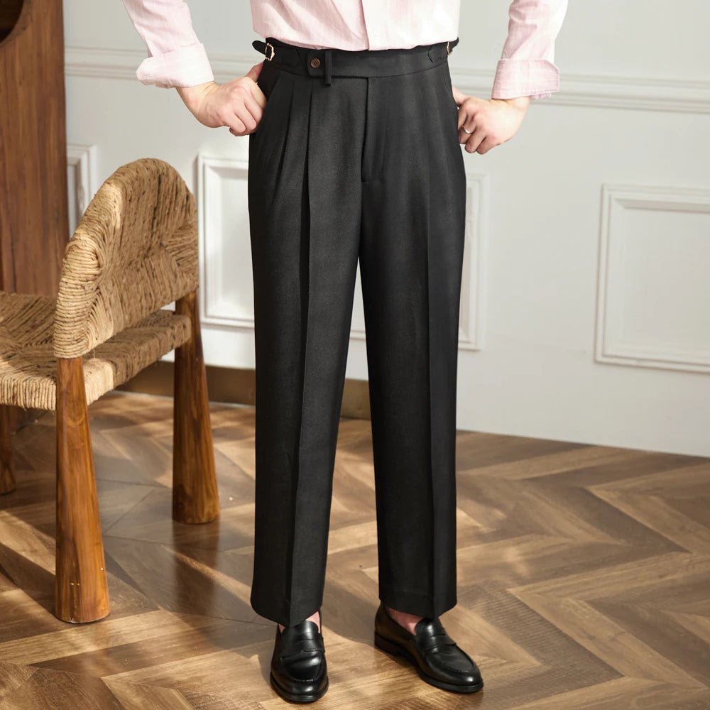 Pantalón Non-ironing wide leg high-waist elegant