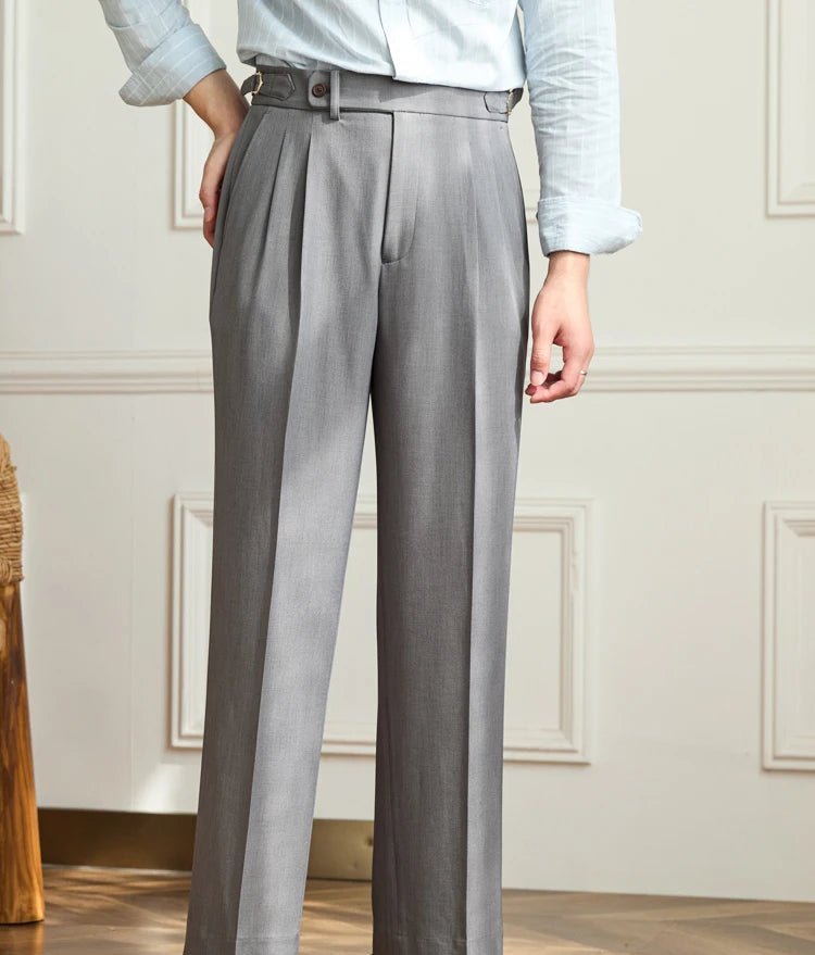 Pantalón Non-ironing wide leg high-waist elegant