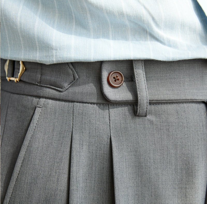 Pantalón Non-ironing wide leg high-waist elegant