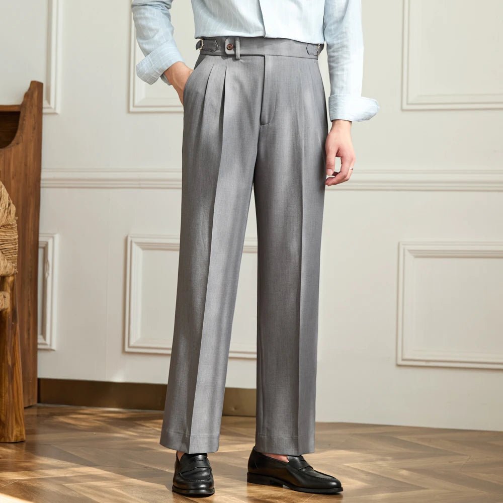 Pantalón Non-ironing wide leg high-waist elegant
