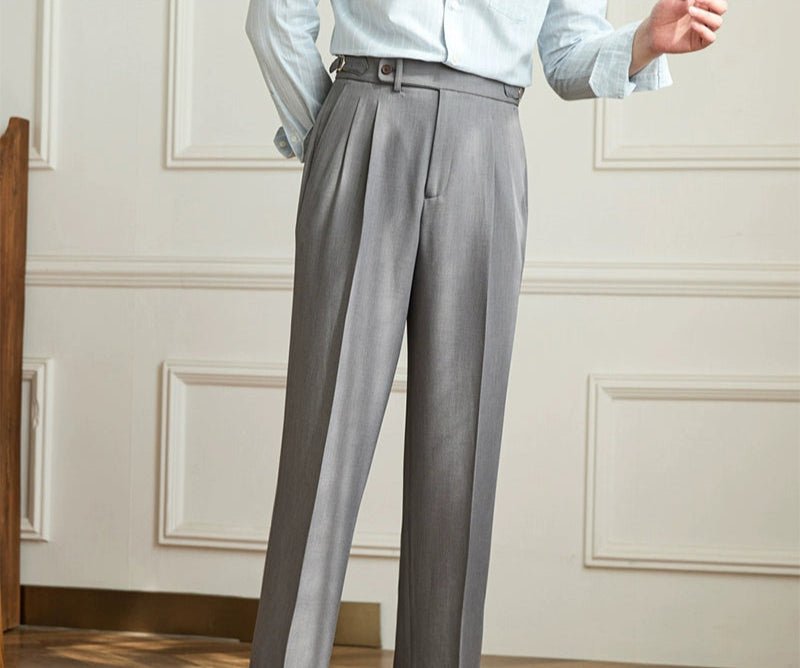 Pantalón Non-ironing wide leg high-waist elegant