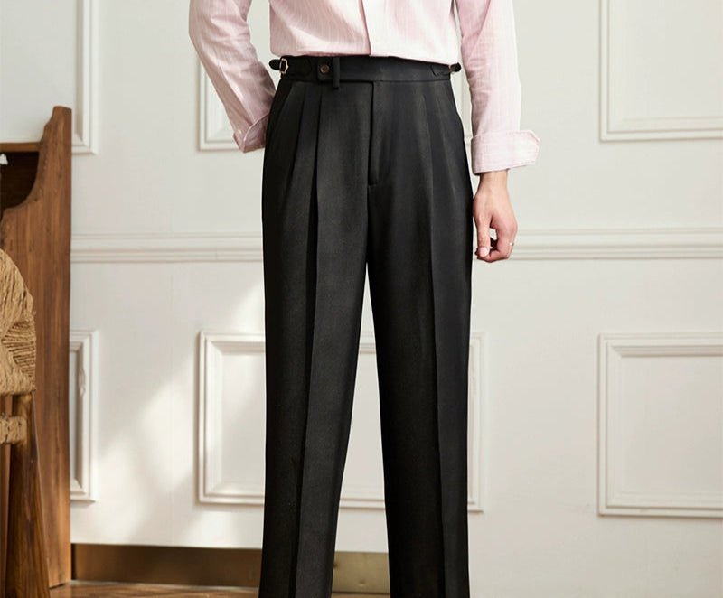 Pantalón Non-ironing wide leg high-waist elegant