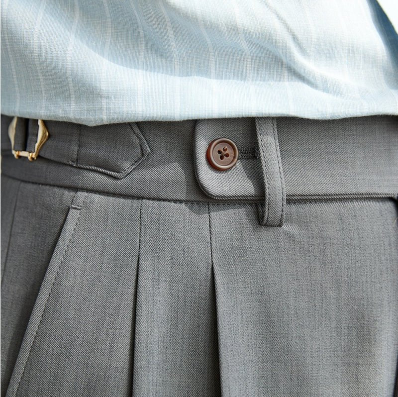 Pantalón Non-ironing wide leg high-waist elegant