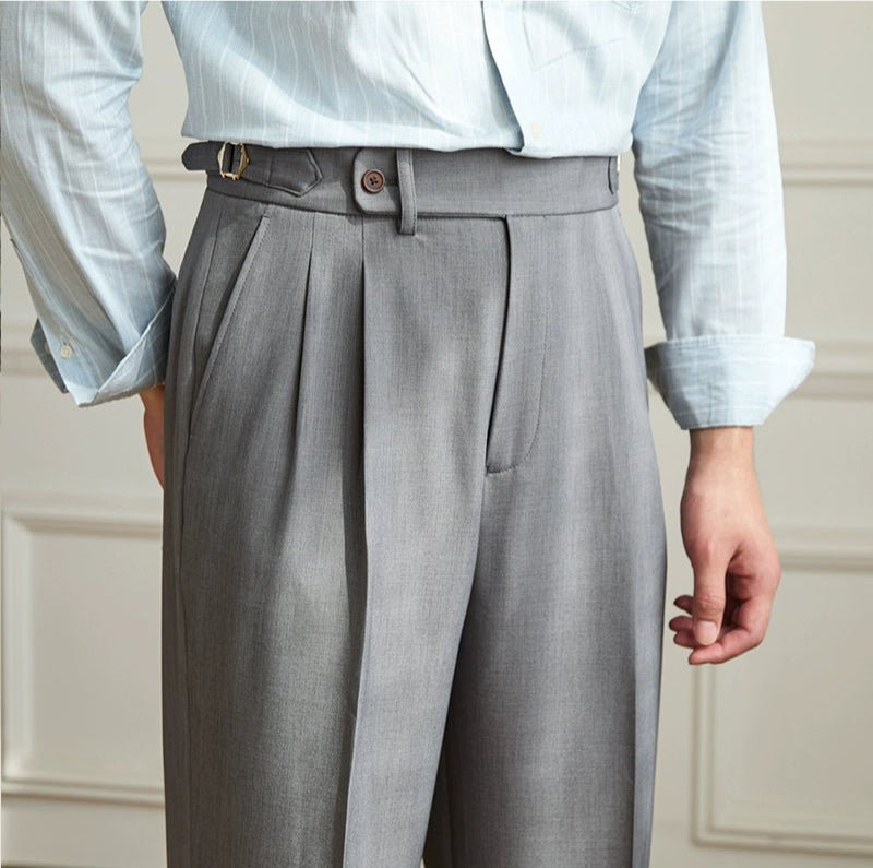 Pantalón Non-ironing wide leg high-waist elegant