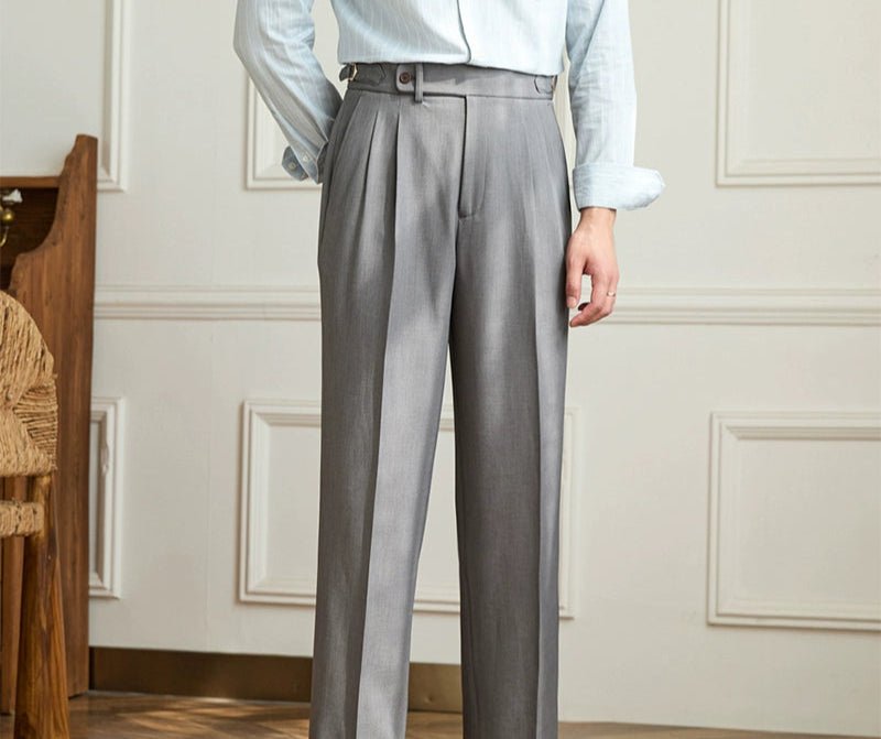 Pantalón Non-ironing wide leg high-waist elegant