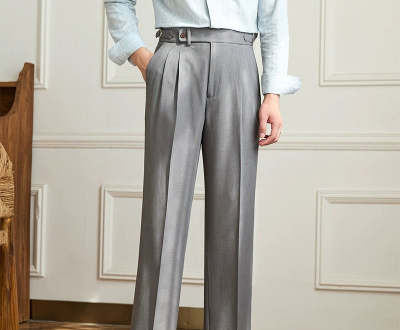 Pantalón Non-ironing wide leg high-waist elegant