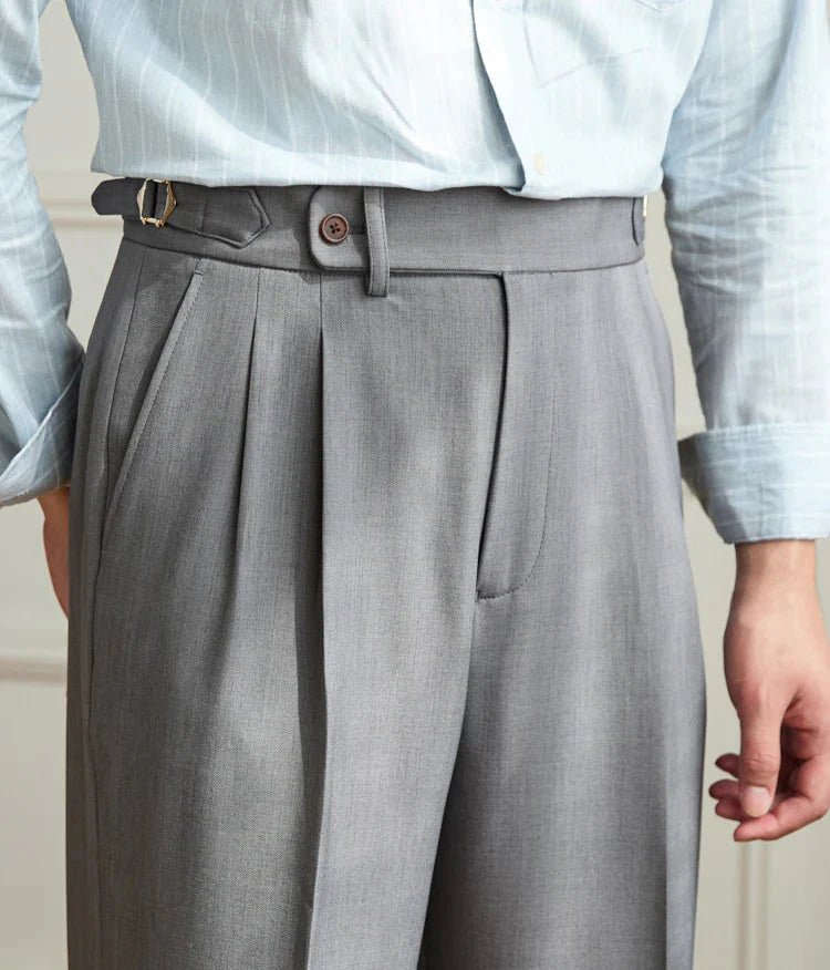 Pantalón Non-ironing wide leg high-waist elegant