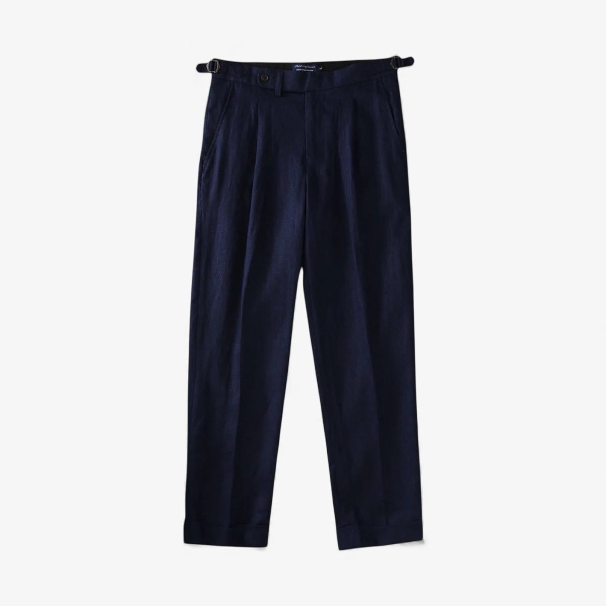 Paris navy blue de lino trousers