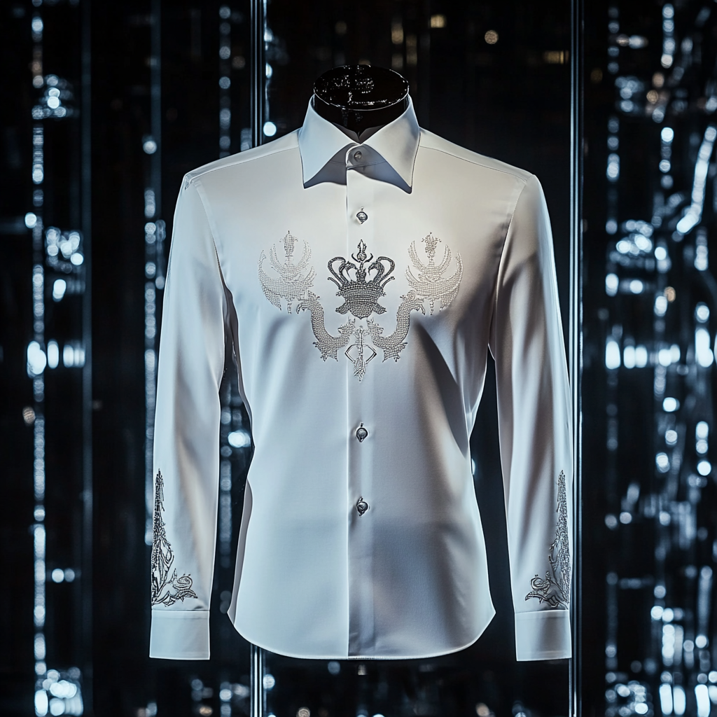 Camisa clásico Style wrinkle-resistant formal casual de manga larga